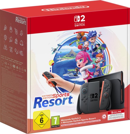 Nintendo Switch 2 - Nintendo Switch Sports Resort bundel - 3 Maanden Nintendo Switch Online