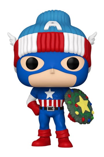 Marvel POP! Vinyl Figure Holiday Capt. America 9 cm