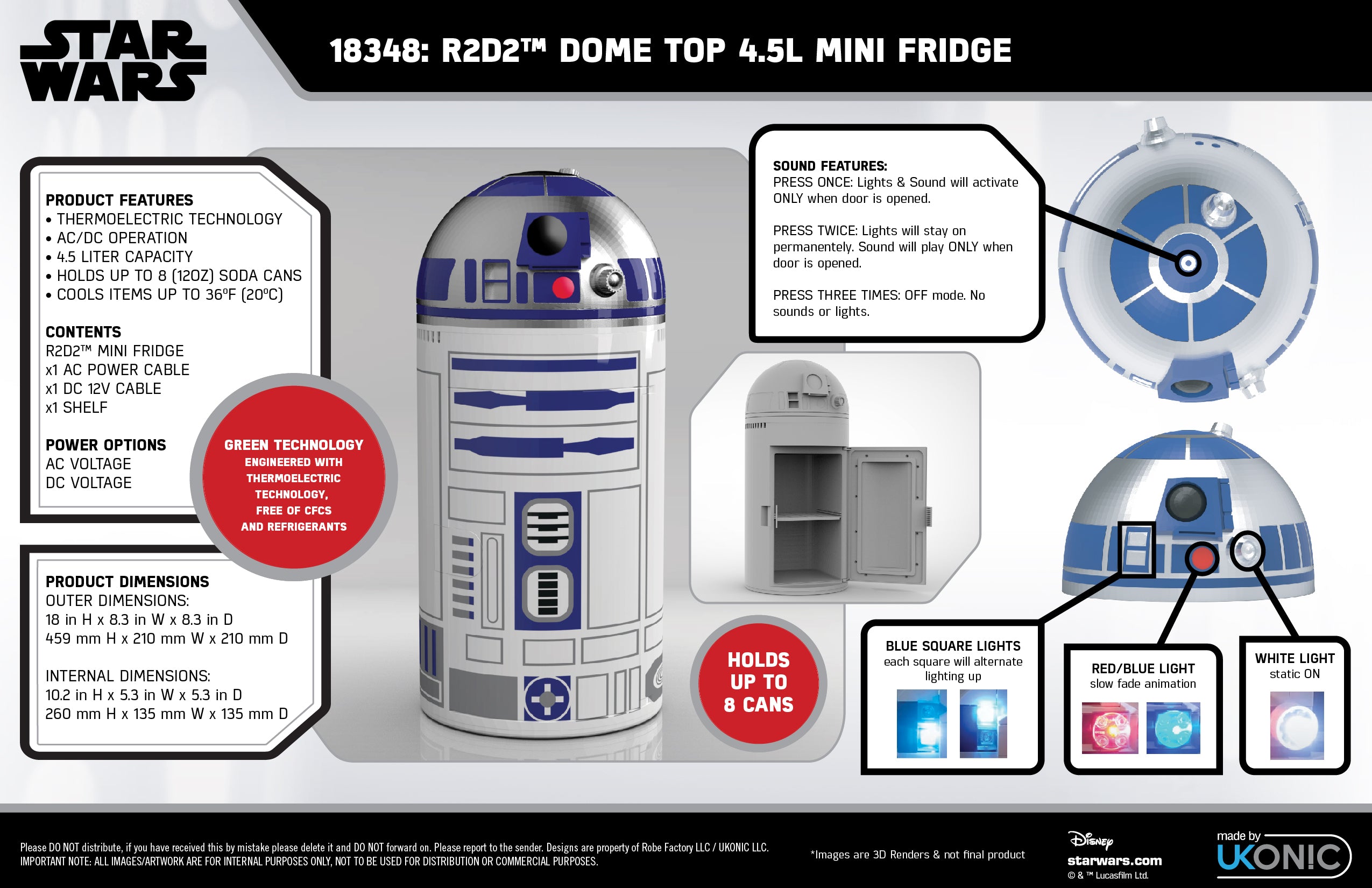 Star Wars - R2-D2 Mini Koelkasten 4.5L