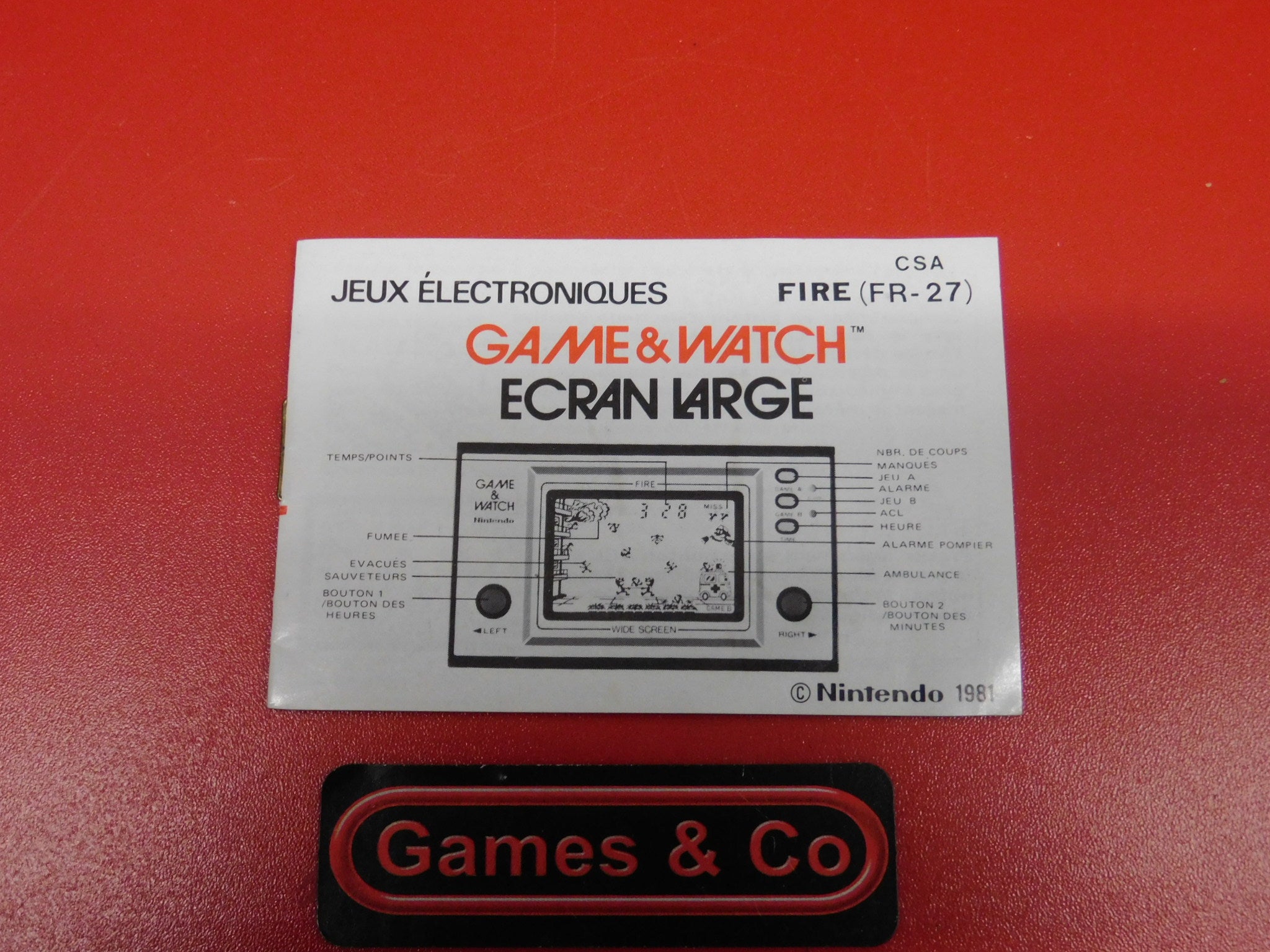 GAME & WATCH FIRE MANUAL
