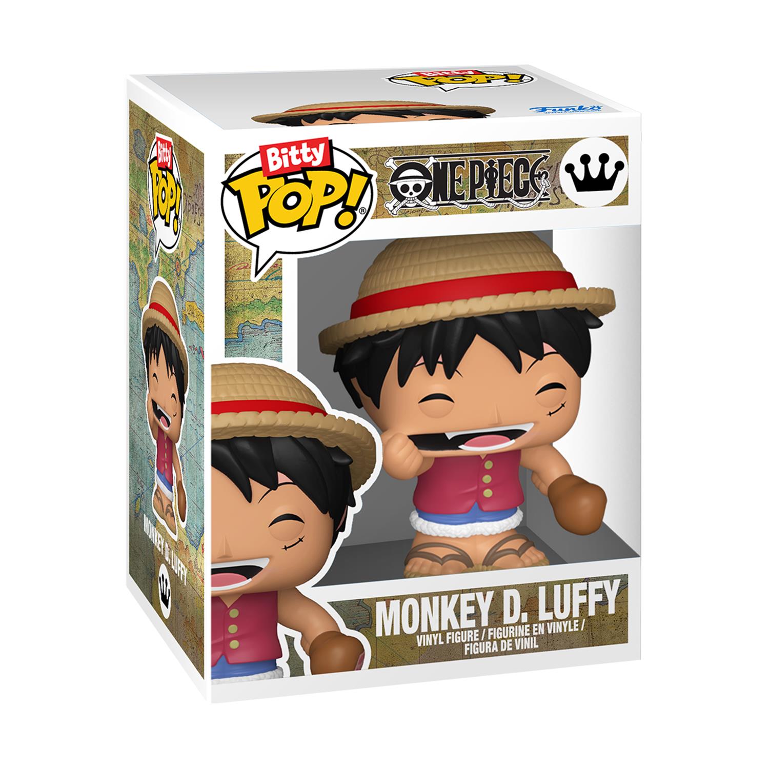 Funko Bitty Pop! 4-Pack: One Piece - Monkey D. Luffy, Roronoa Zoro, Axe-Hand Morgan, Bitty Pop! Chase Vinyl Figures