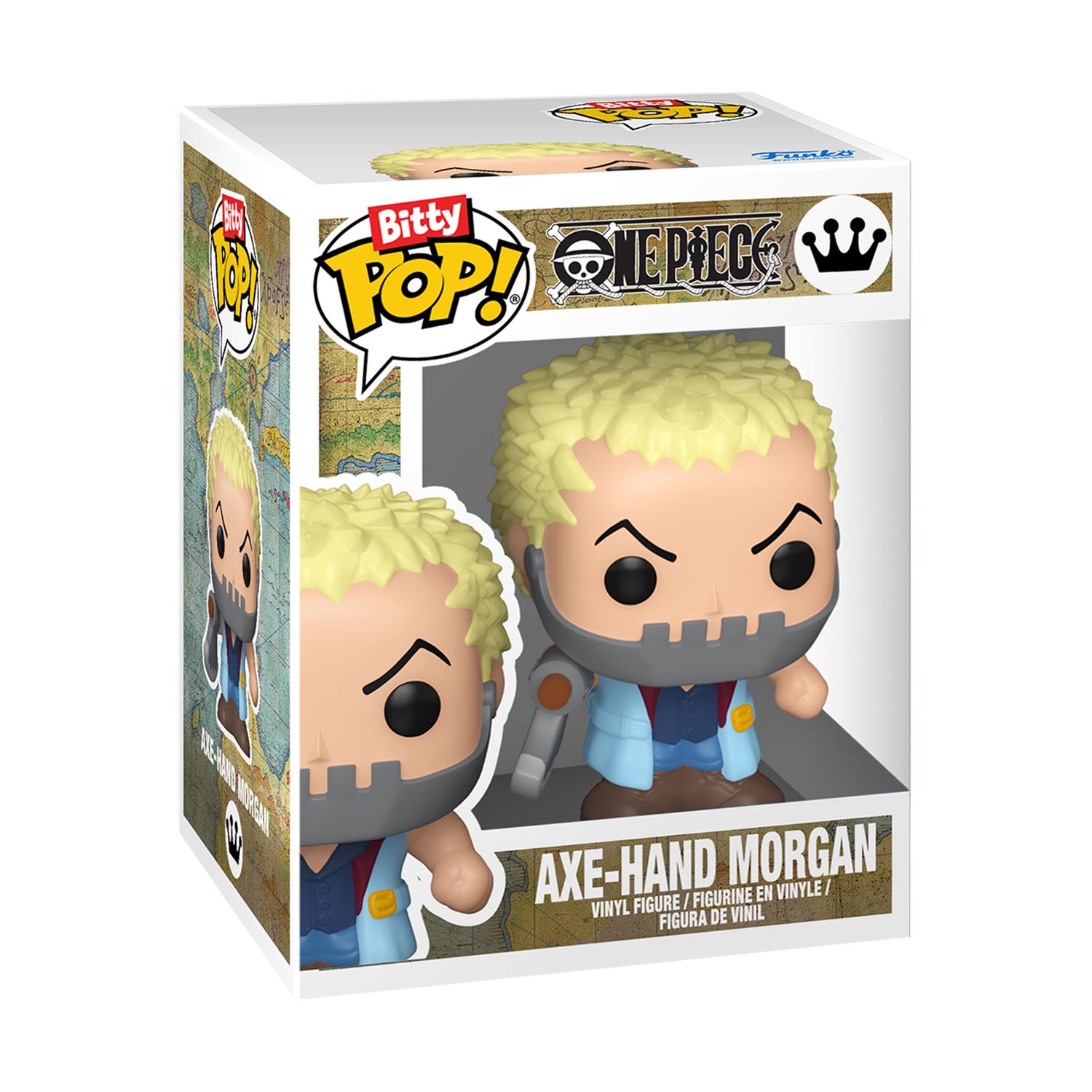 Funko Bitty Pop! 4-Pack: One Piece - Monkey D. Luffy, Roronoa Zoro, Axe-Hand Morgan, Bitty Pop! Chase Vinyl Figures