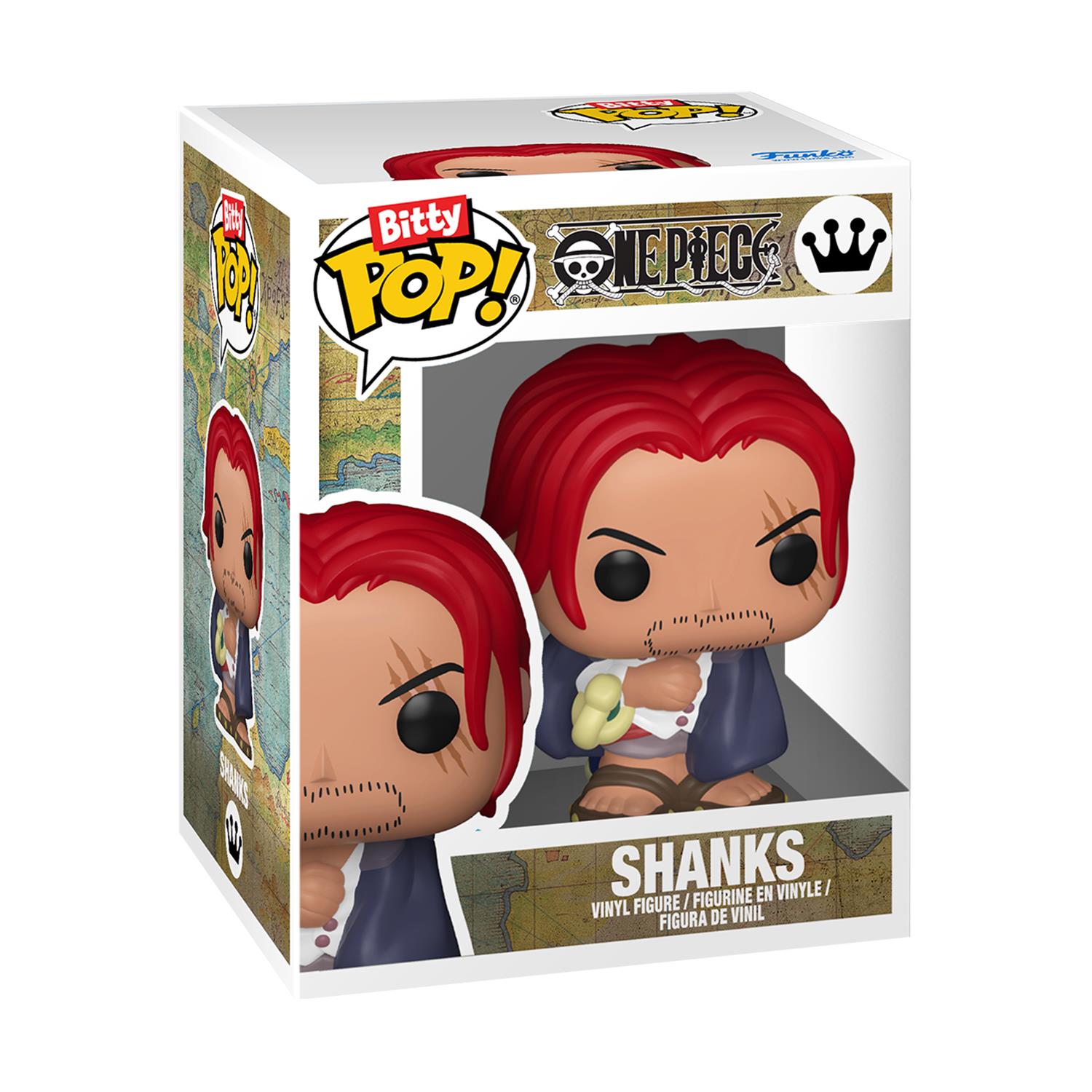 Funko Bitty Pop! 4-Pack: One Piece - Monkey D. Luffy, Roronoa Zoro, Axe-Hand Morgan, Bitty Pop! Chase Vinyl Figures