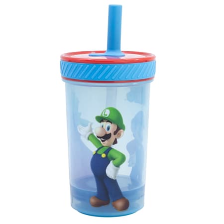 Super Mario - Leuke Emotie Druppel Veilig Silicone Stro Beker (PP) - 370ml