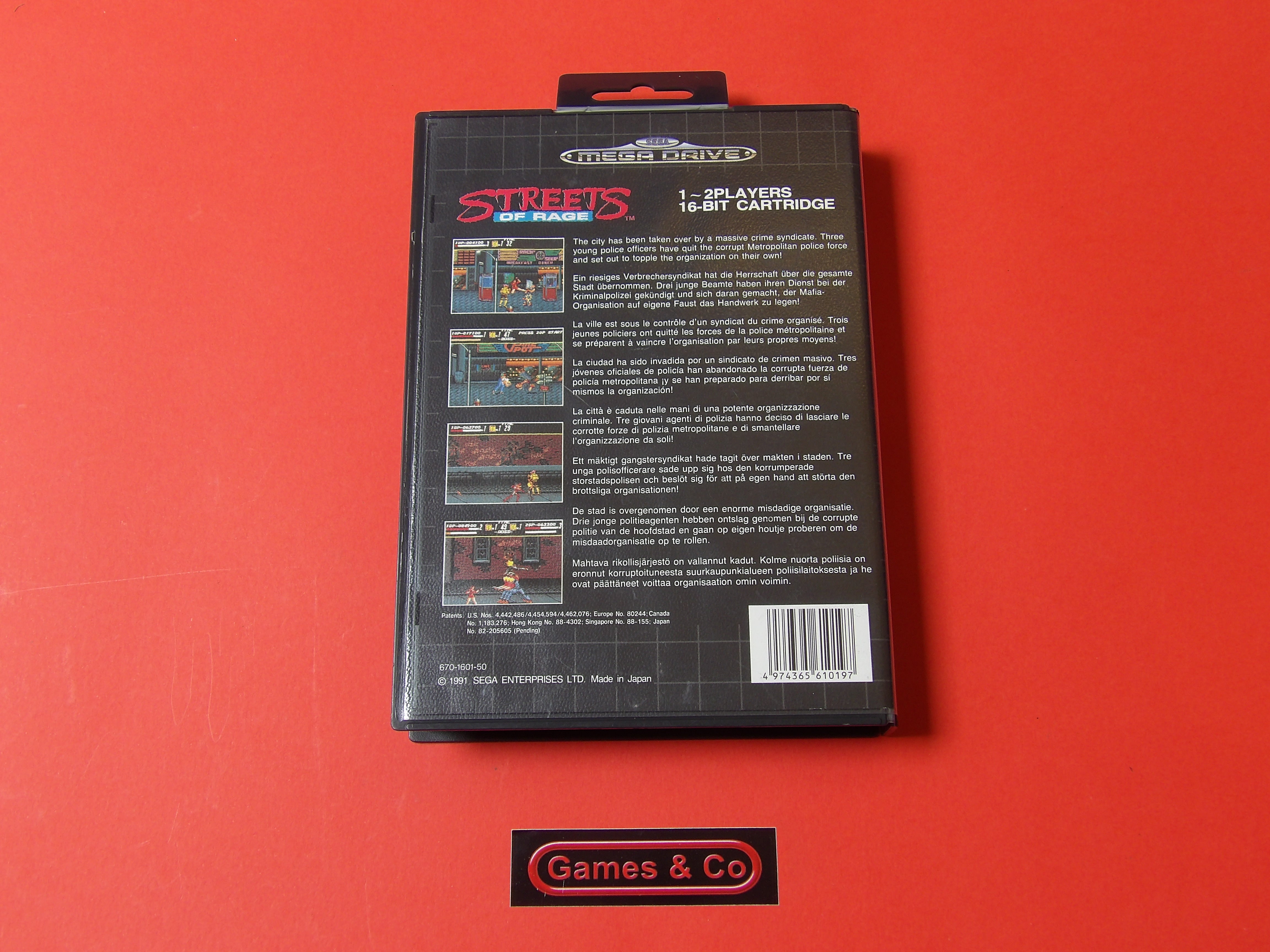 STREETS OF RAGE SEGA MEGA DRIVE