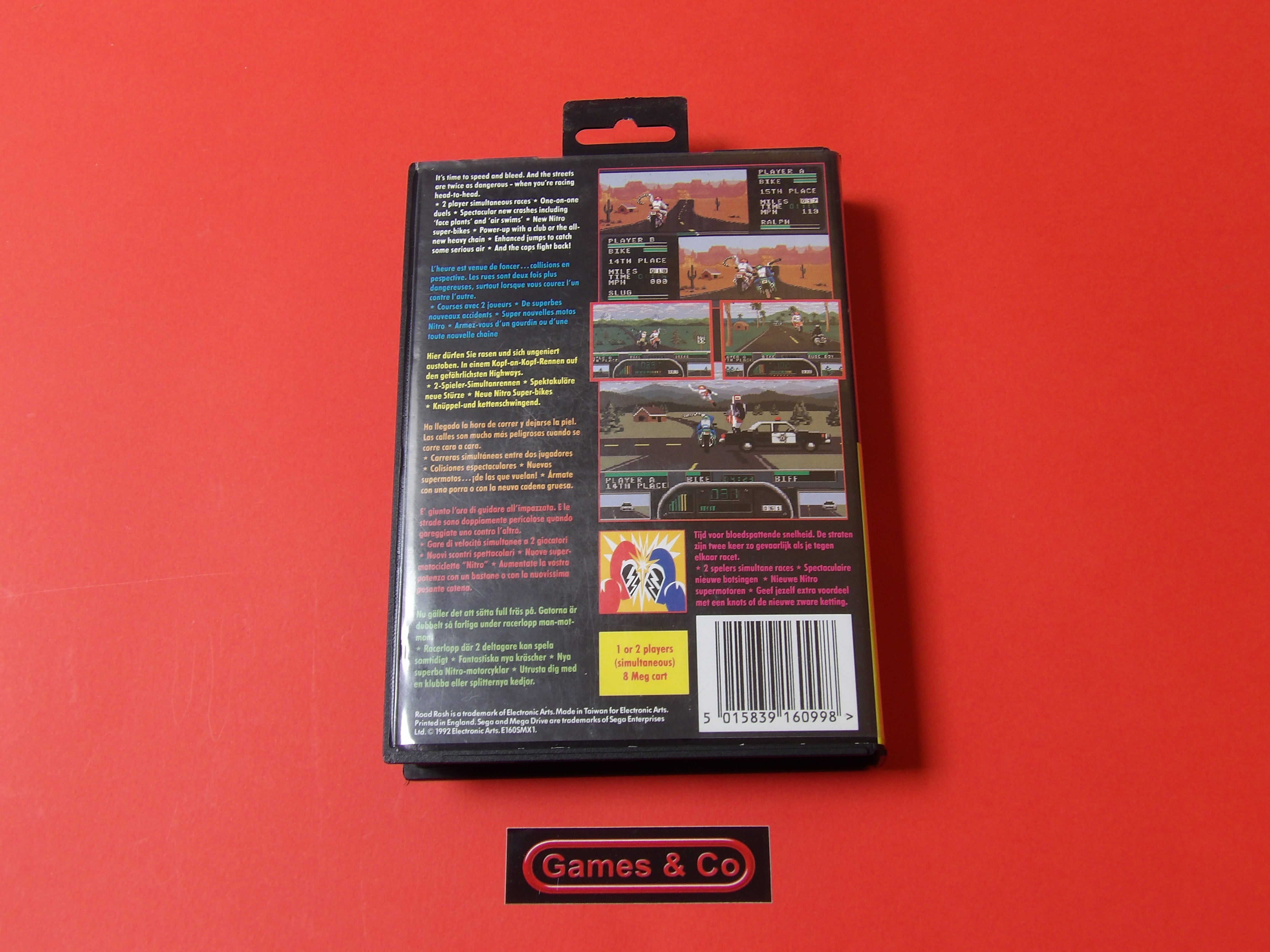 ROAD RASH II SEGA MEGA DRIVE