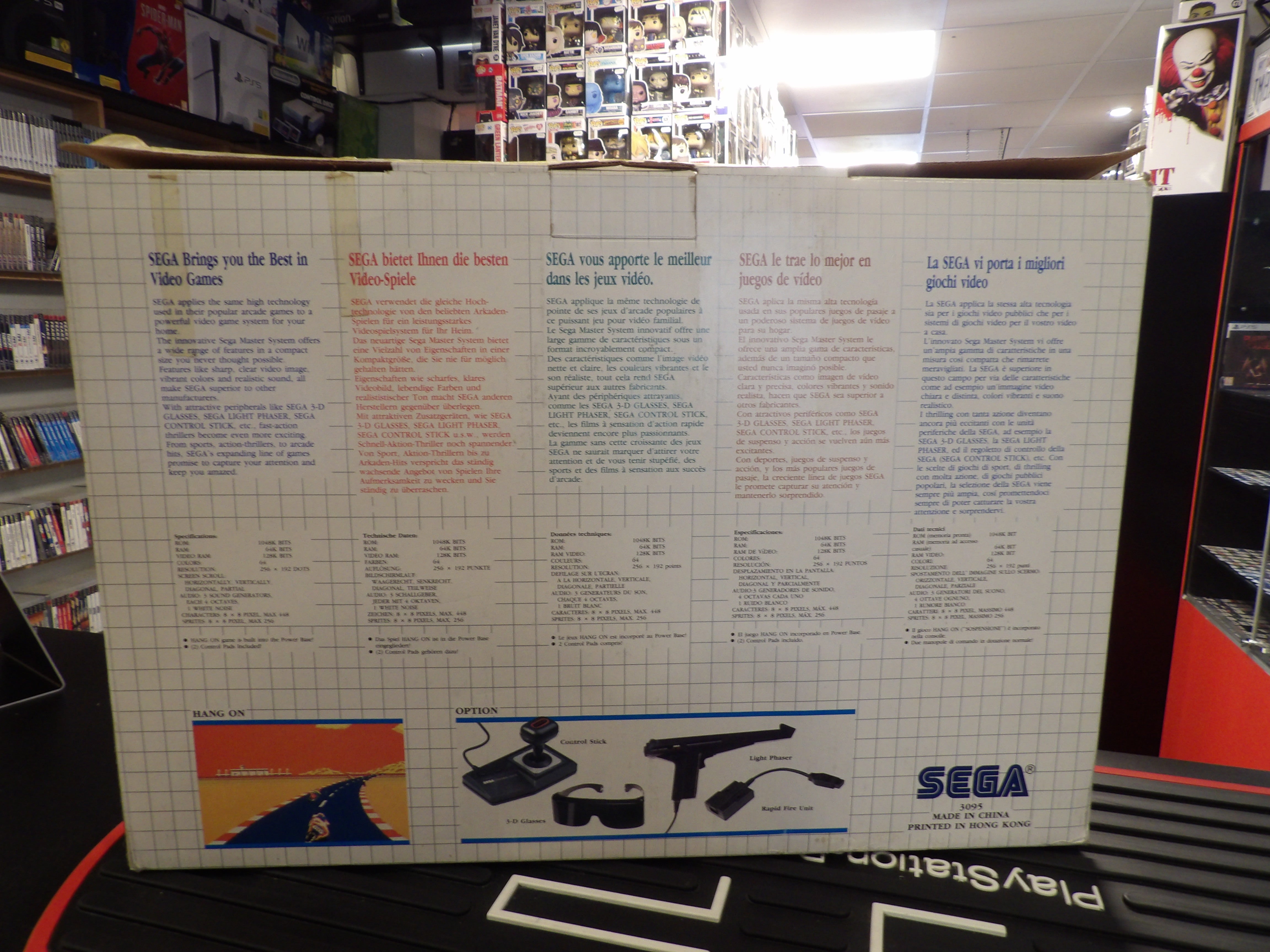 SEGA MASTER SYSTEM I  CONSOLE  HANG ON EDITION