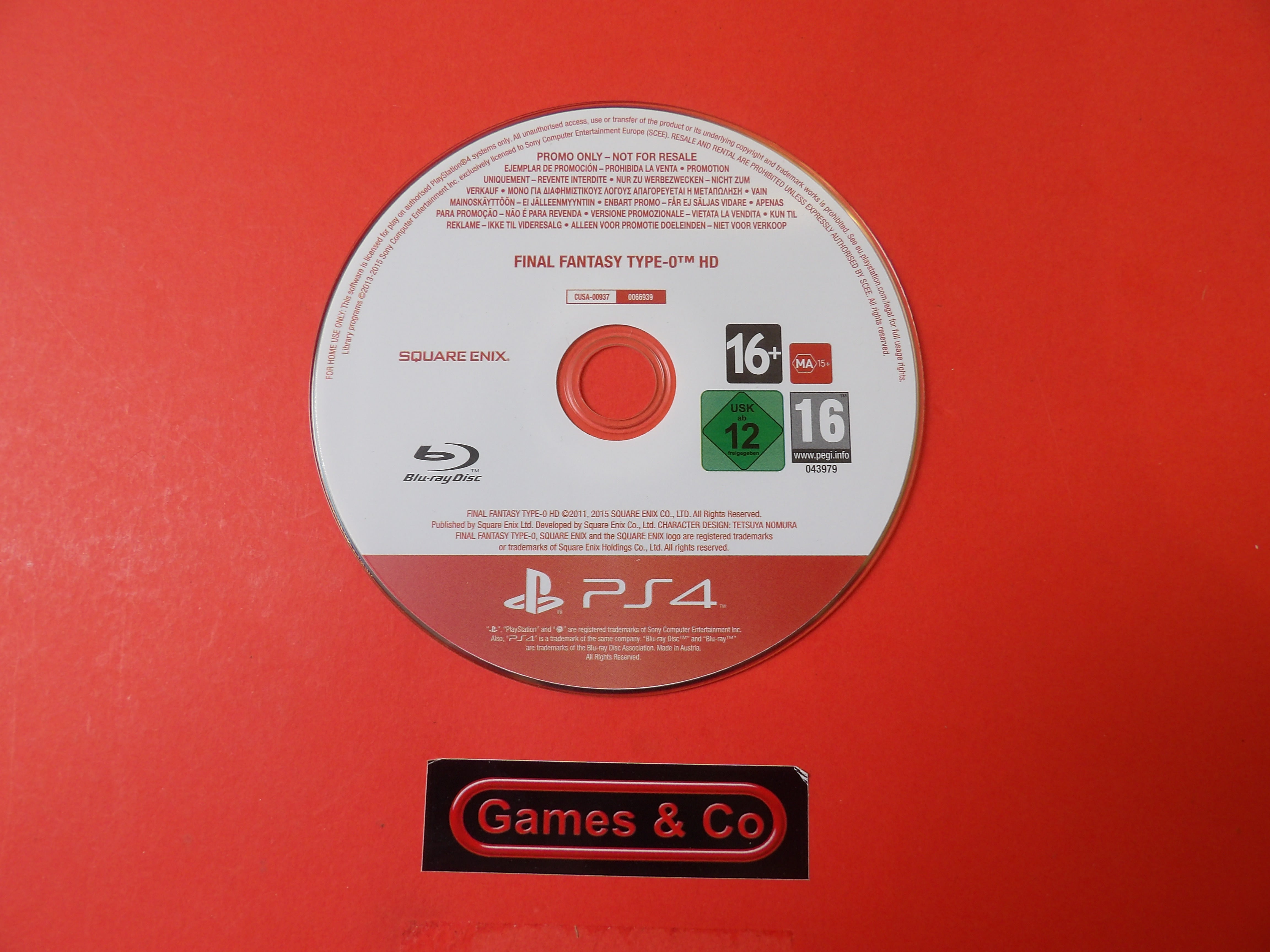 FINAL FANTASY TYPE 0 PROMO ONLY - PLAYSTATION 4