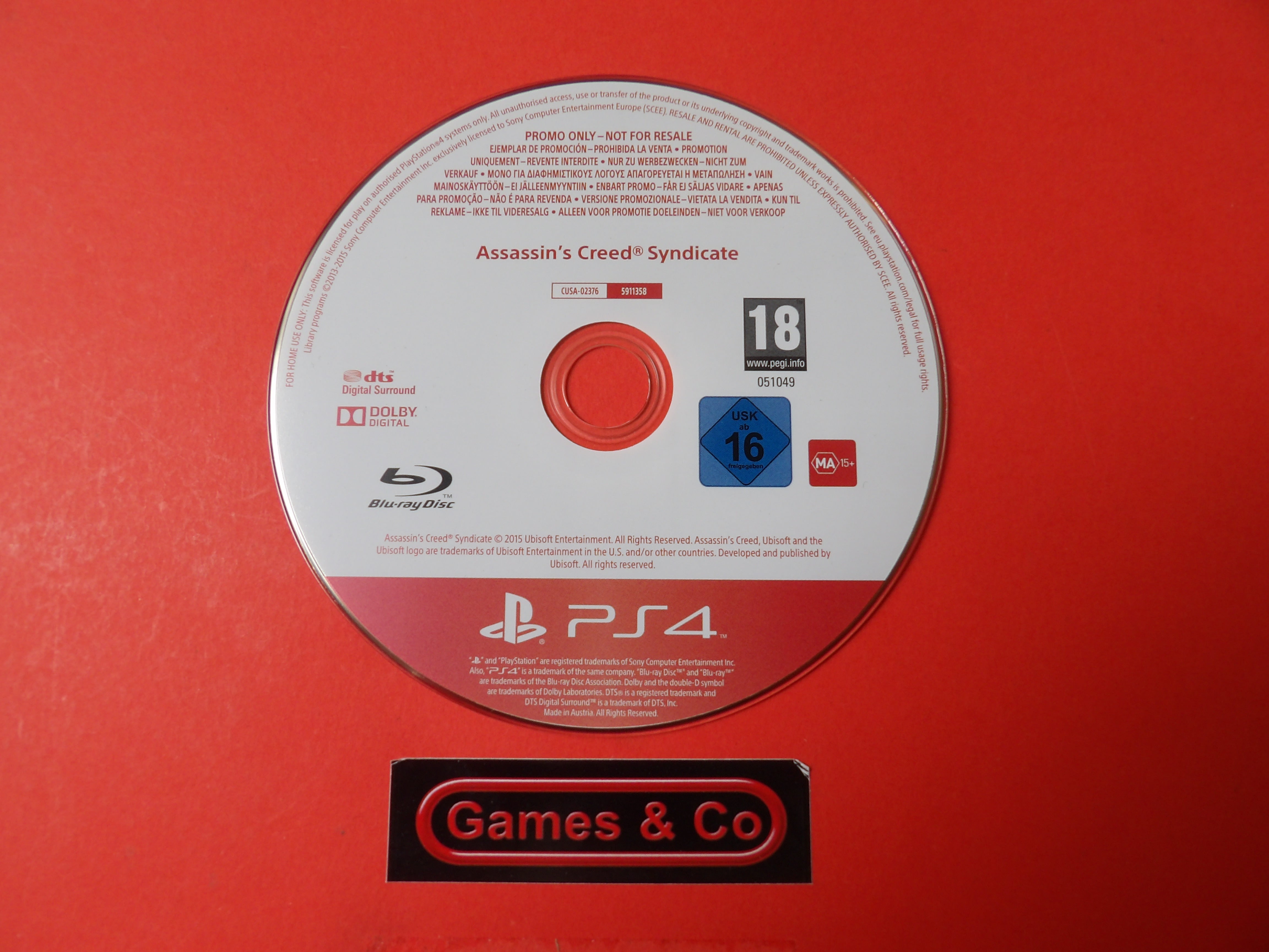 ASSASSIN'S CREED SYNDICATE PROMO ONLY - PLAYSTATION 4