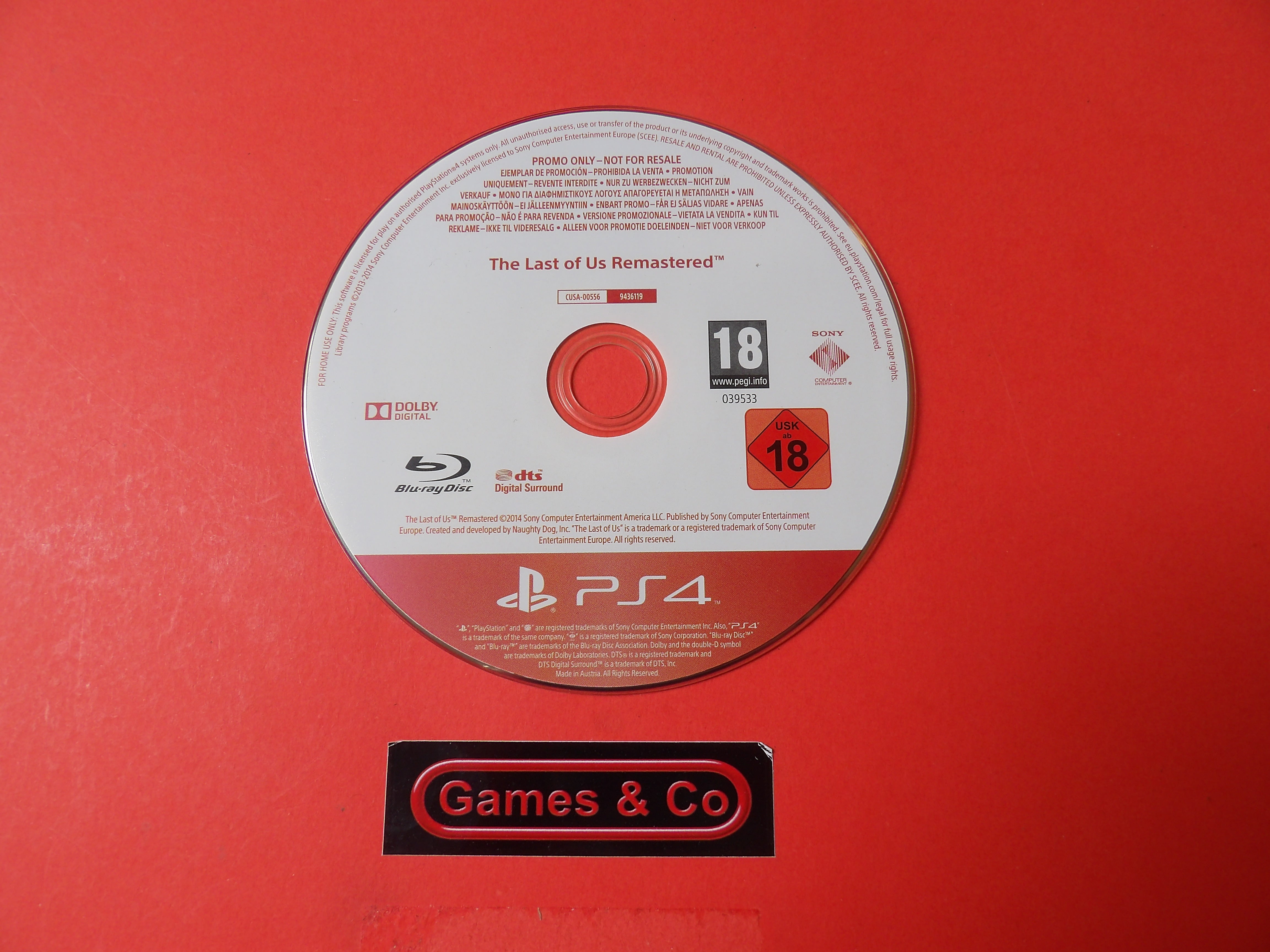 THE LAST OF US REMASTERED PROMO ONLY - PLAYSTATION 4