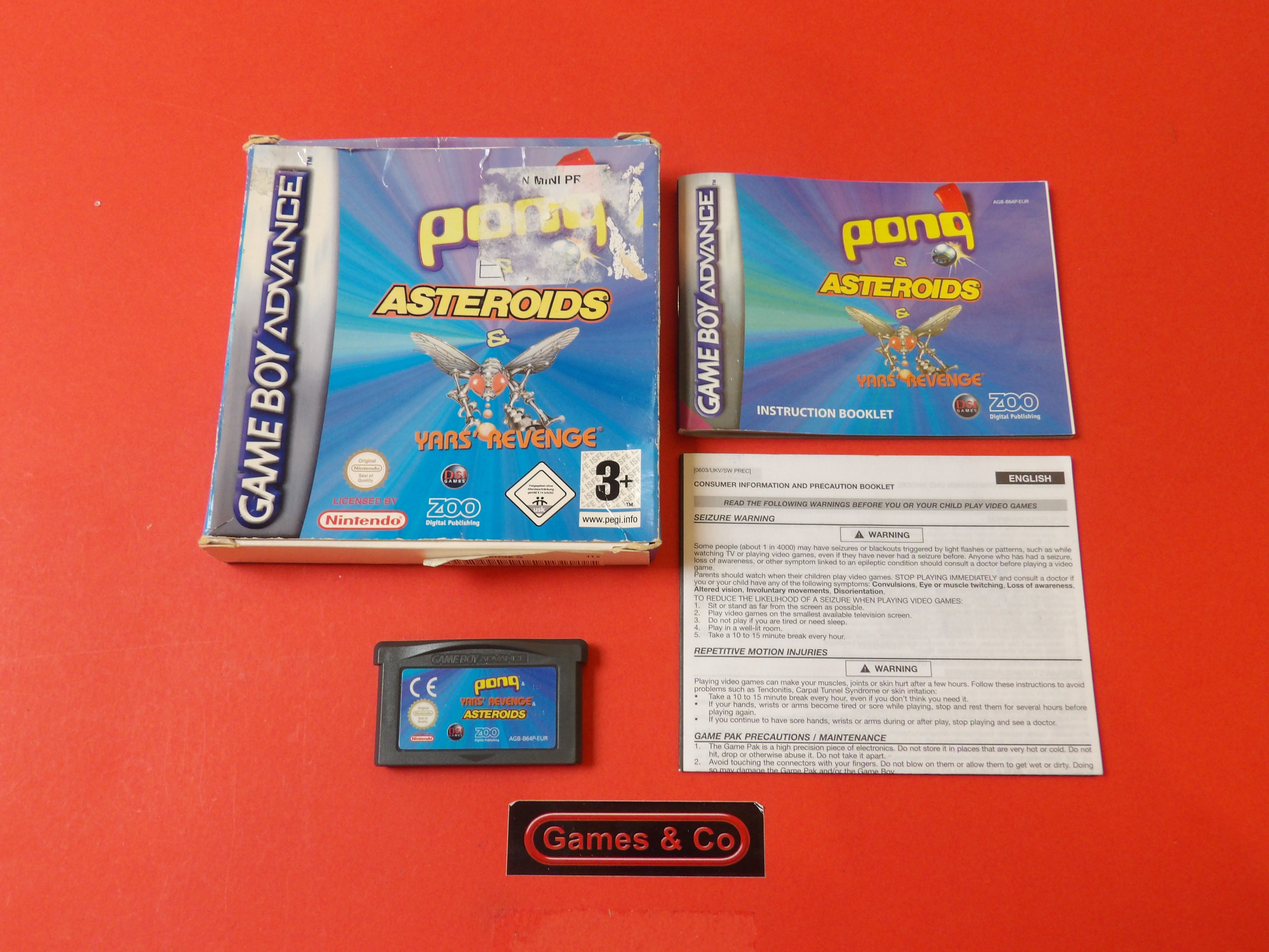 PONG ASTEROIDS - GAME BOY ADVANCE