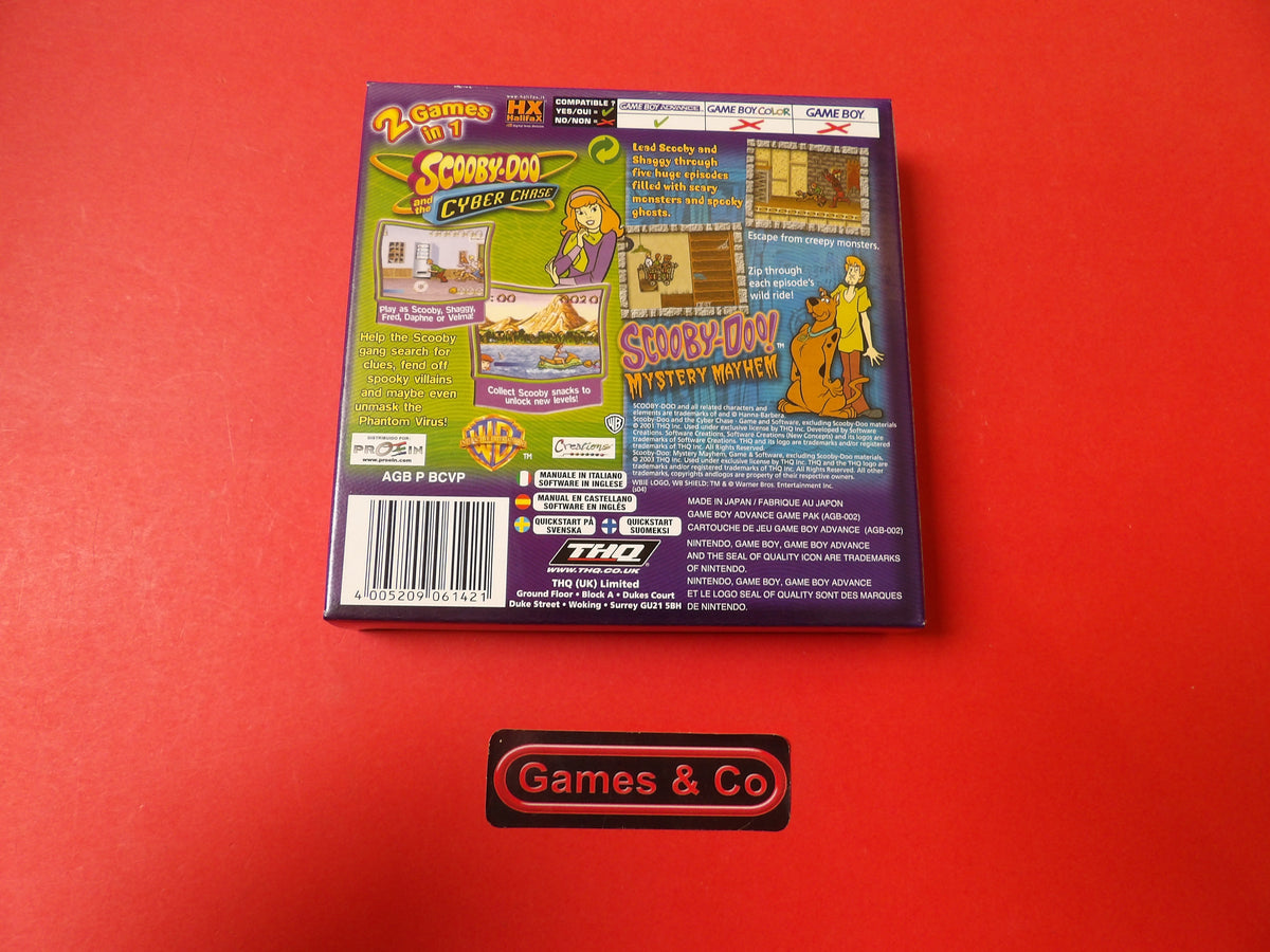 SCOOBY-DOO AND THE CYBER CHASE/ SCOOBY DOO MYSTERIE MAYHEM - GAME BOY ADVANCE