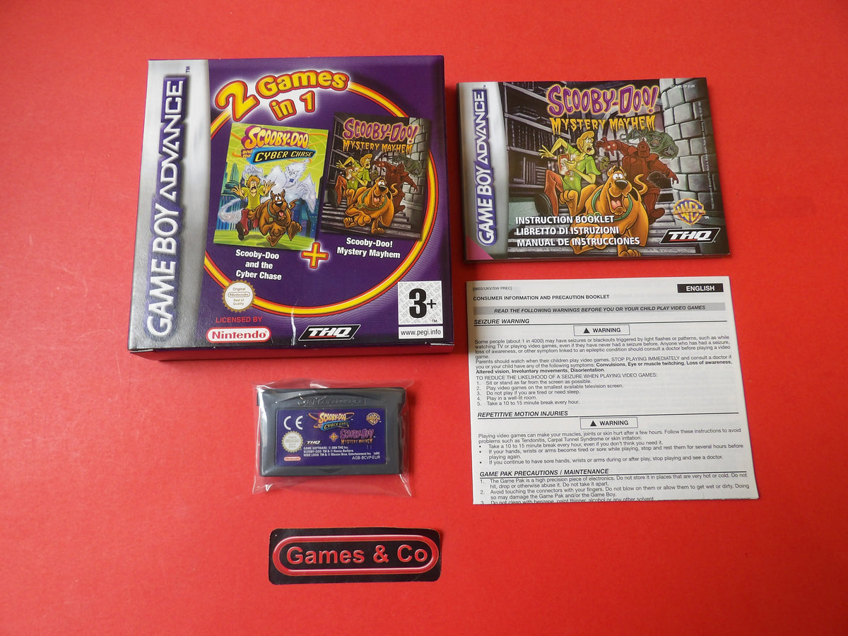 SCOOBY-DOO AND THE CYBER CHASE/ SCOOBY DOO MYSTERIE MAYHEM - GAME BOY ADVANCE
