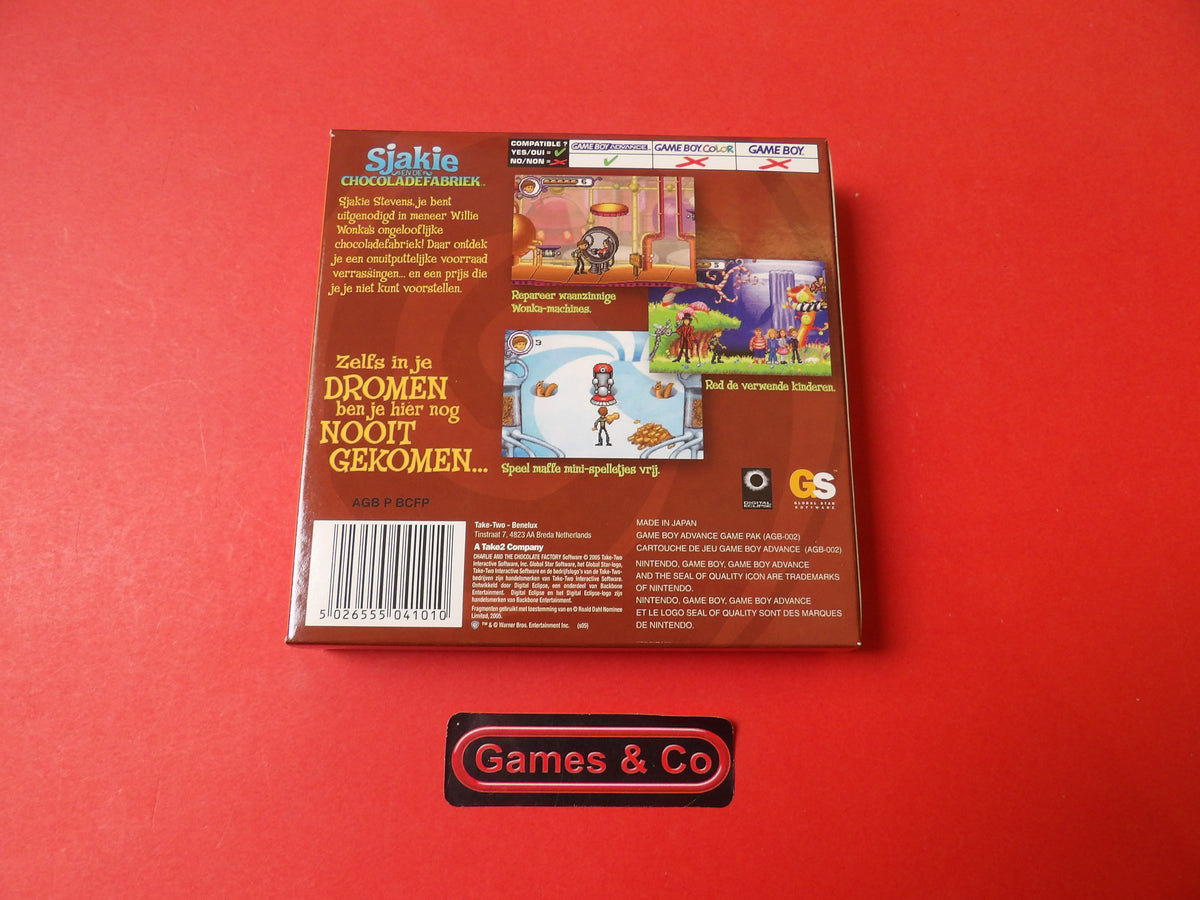 SJAKIE EN DE CHOCOLADEFABRIEK- GAME BOY ADVANCE