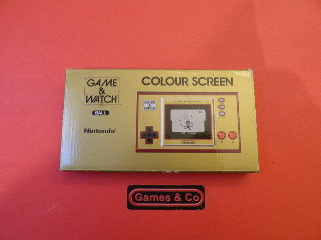 Nintendo Game & Watch Ball packaging with colour screen and classic design