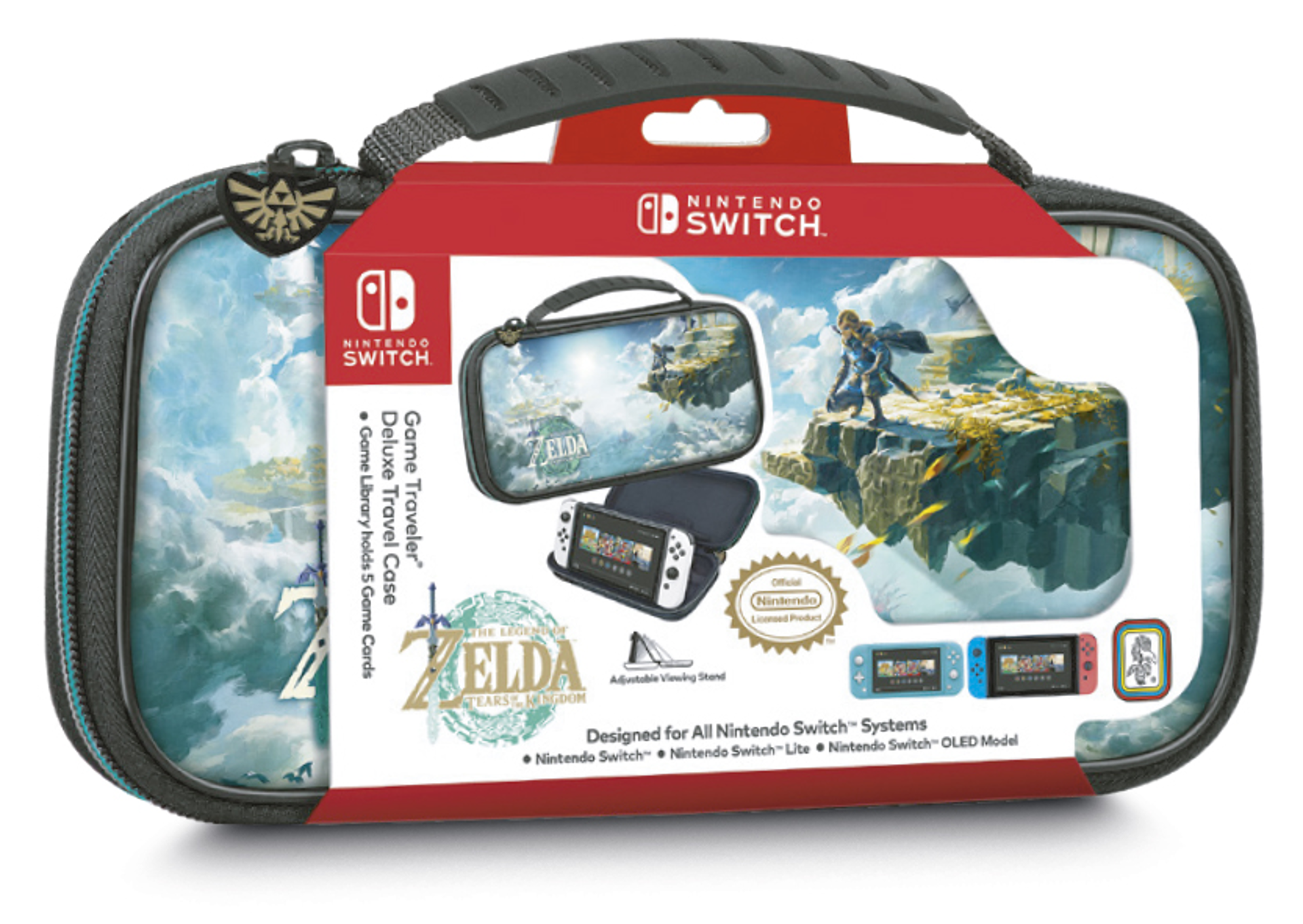 Official Deluxe Travel Case The Legend of Zelda: Tears of the Kingdom voor Nintendo Switch, Switch lite en Switch OLED