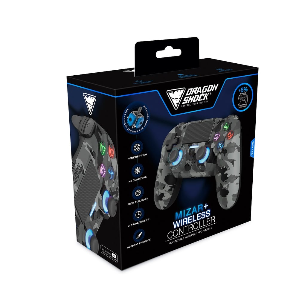 DragonShock - MIZAR BT - Draadloze Controller CAMOU - Geschikt voor PS4, PC en Mobile (kopie)