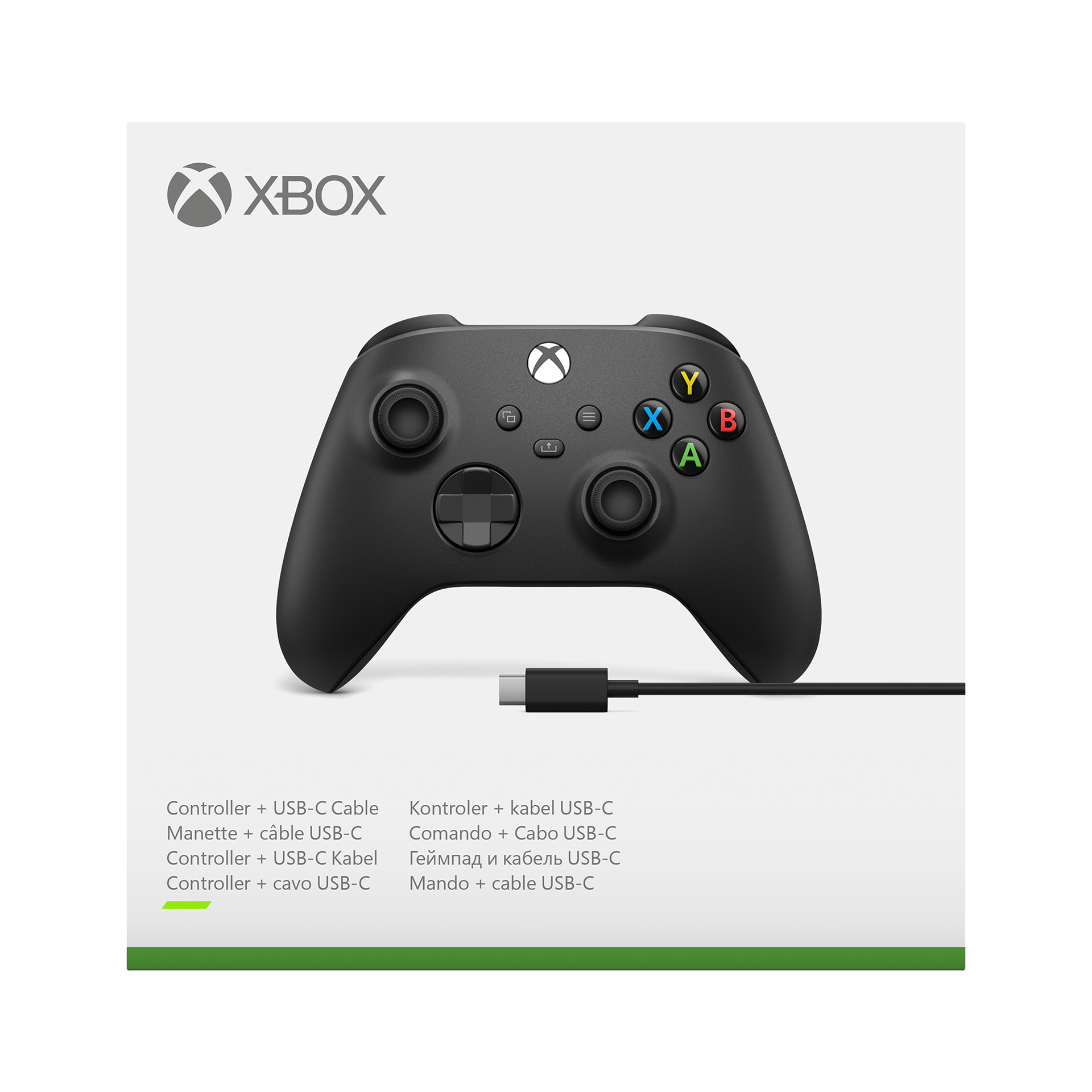 Xbox Wireless Controller Carbon Black + USB-C Cable