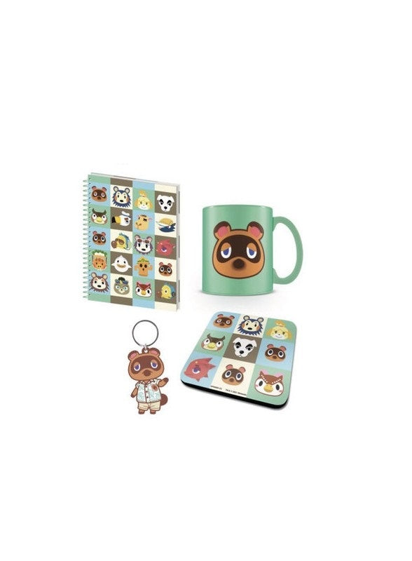 Nintendo - Animal Crossing New Horizons - Geschenkset - Mok, Notitieboekje, Onderzetter en Sleutelhanger