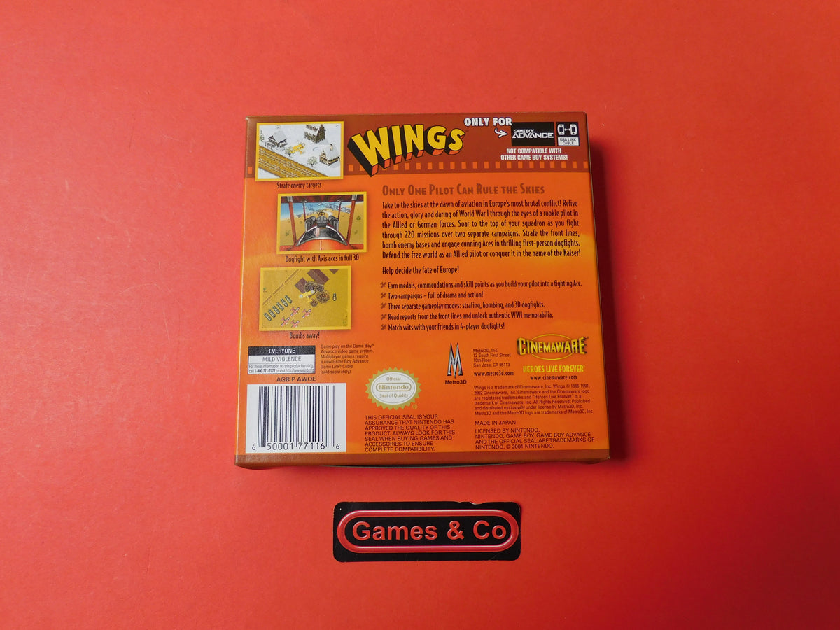 WINGS - GAME BOY ADVANCE
