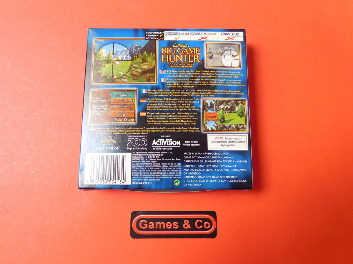 CABELA'S BIG GAME HUNTER - GAME BOY ADVANCE