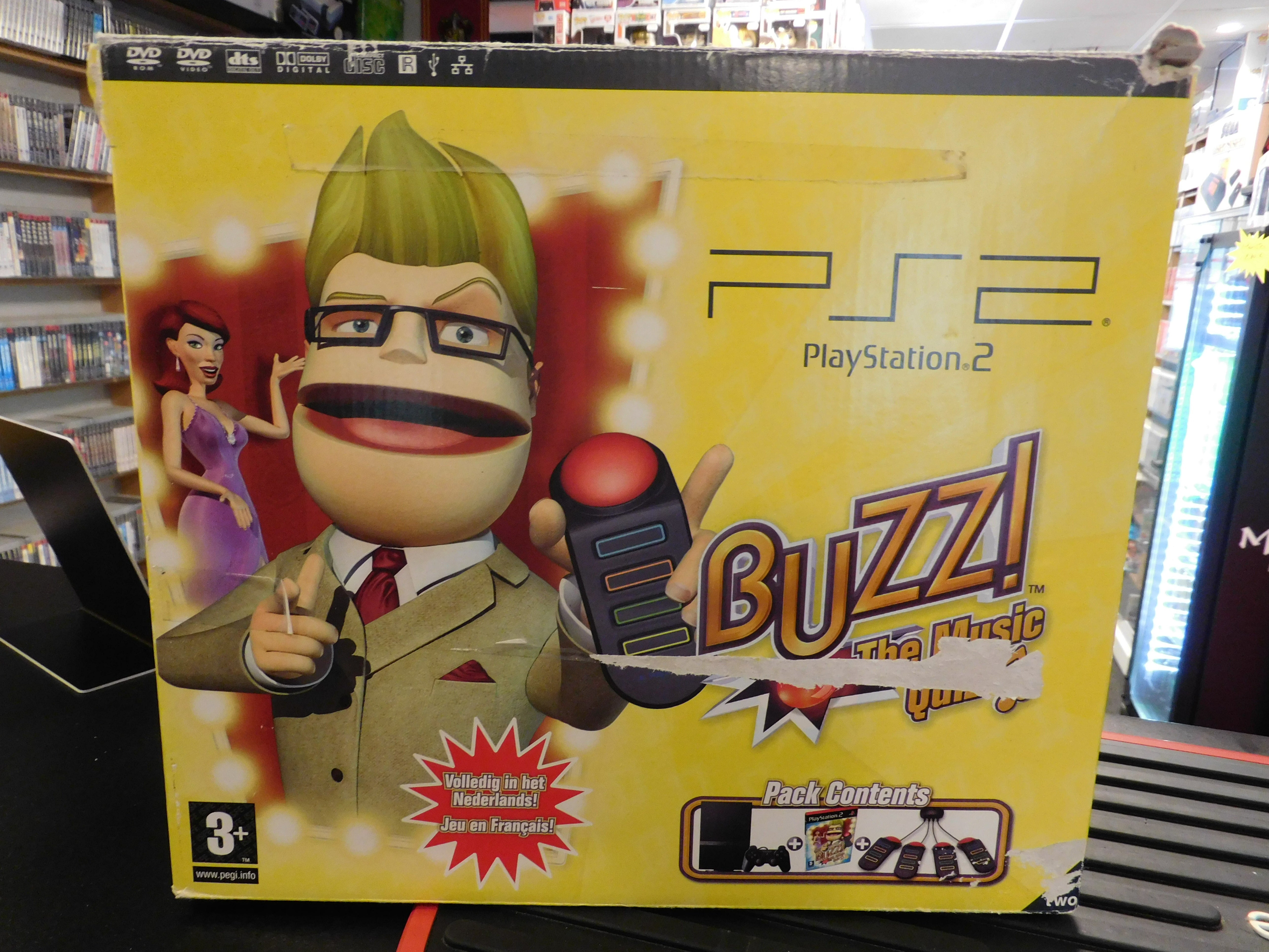 PLAYSTATION 2 SLIM  CONSOLE BUZZ BUNDEL