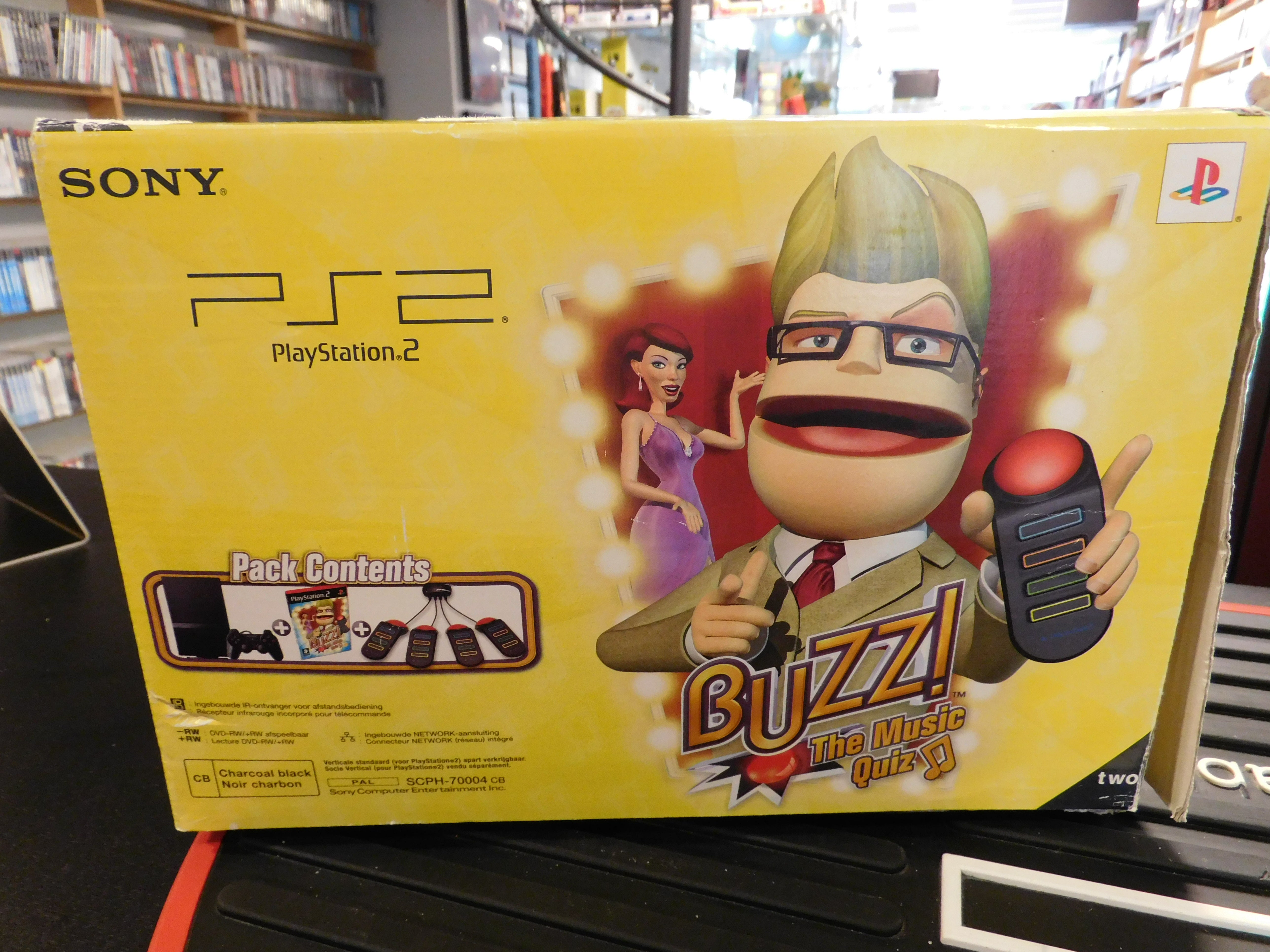 PLAYSTATION 2 SLIM  CONSOLE BUZZ BUNDEL
