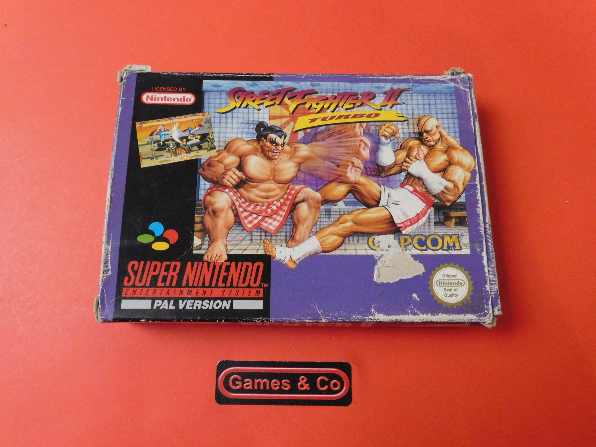 Super Street Fighter Pal Snes Box Cover STREET FIGHTER II