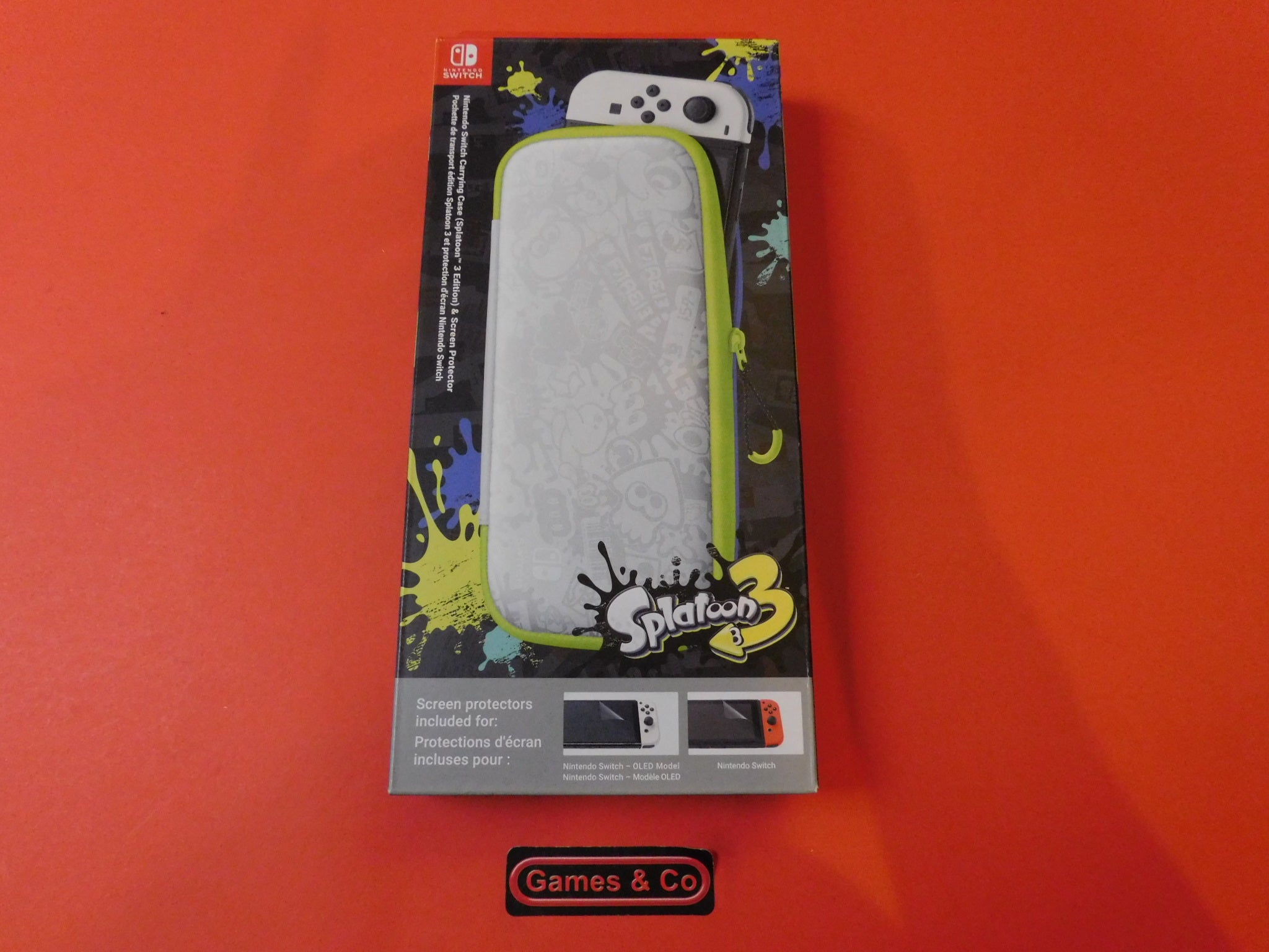OPBERGHOES + SCREENPROTECTOR  SWITCH SPLATOON EDITION
