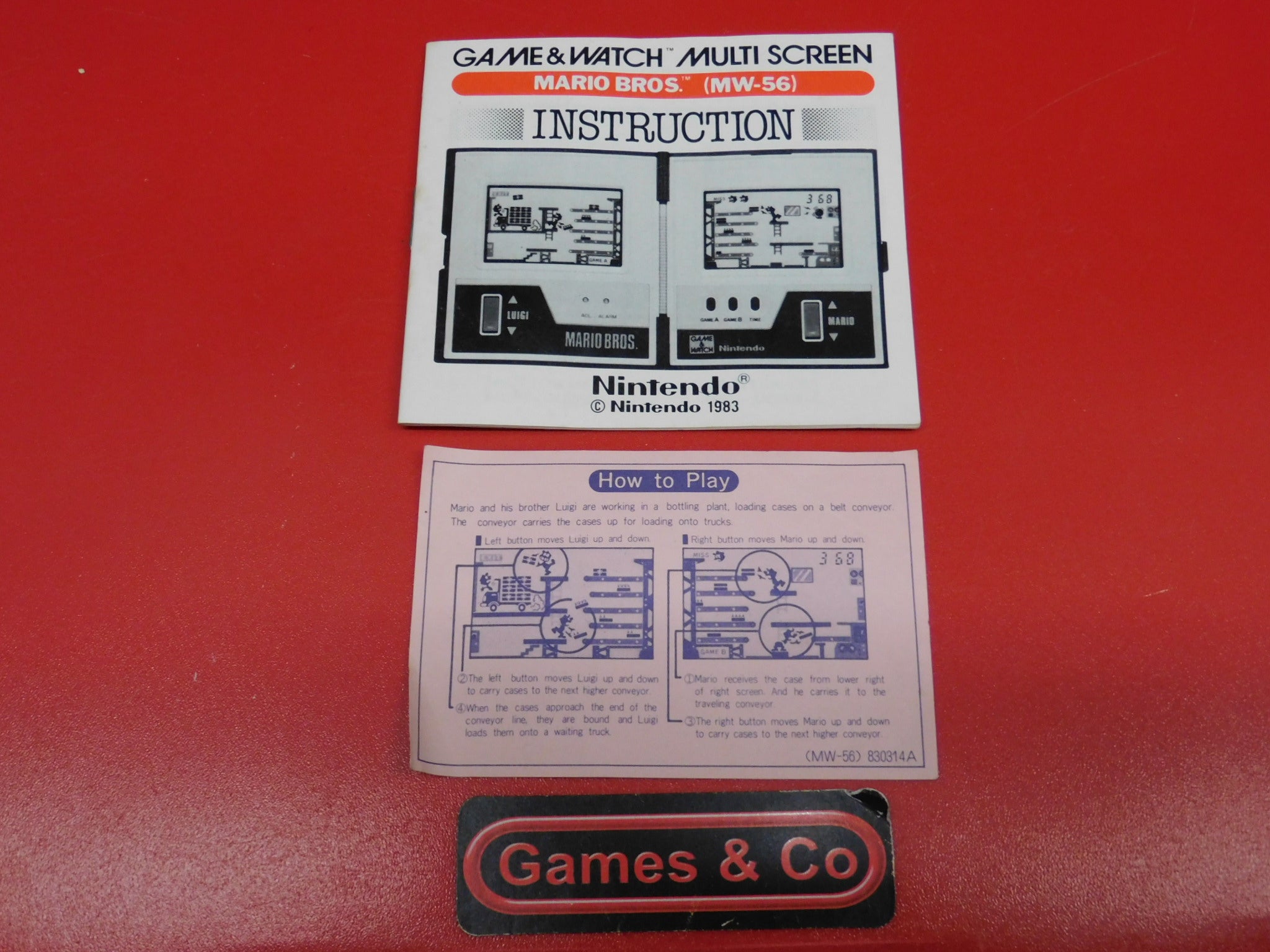 GAME & WATCH MARIO BROS (MW-56) MANUAL