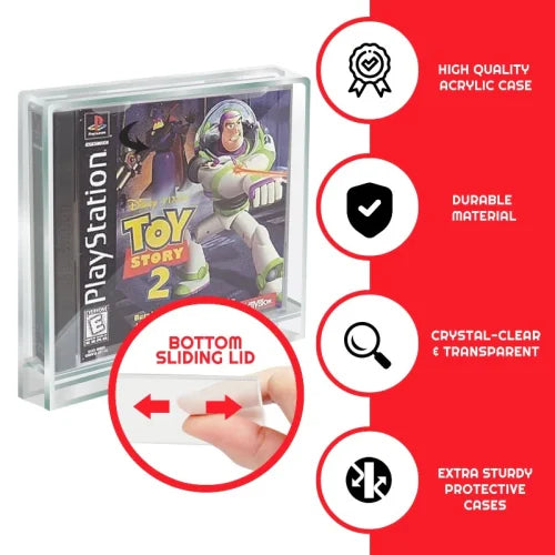 PREMIUM Acrylic Case for PlayStation 1/Single CD pack of 2