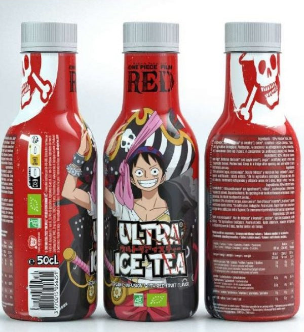 ONE PIECE RED - Ultra Ice Tea - Luffy - Bottle 50 Cl