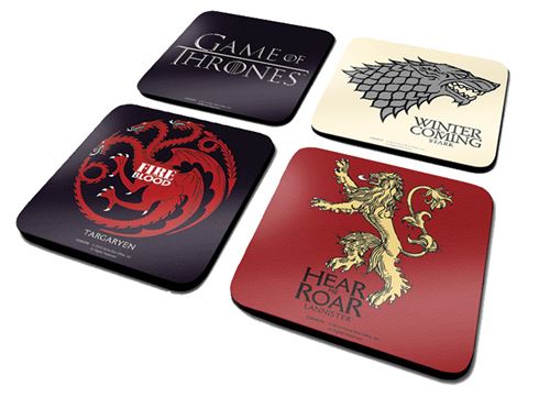 Game of Thrones - 4 Onderzetters Set