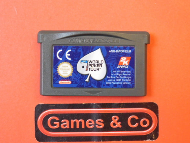 World Poker Tour cartridge for Nintendo Gameboy Advance, a popular Nintendo Gameboy Advance poker game.