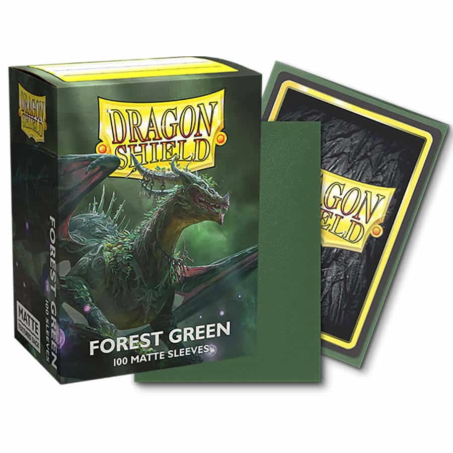 DRAGON SHIELD 100 STANDARD SIZE CARD SLEEVES BLOOD FOREST GREEN