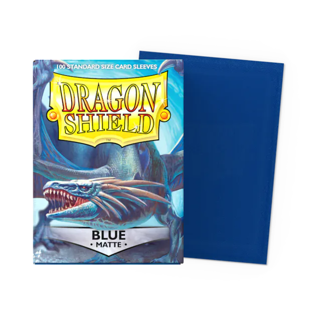 DRAGON SHIELD 100 STANDARD SIZE CARD SLEEVES BLUE MATTE