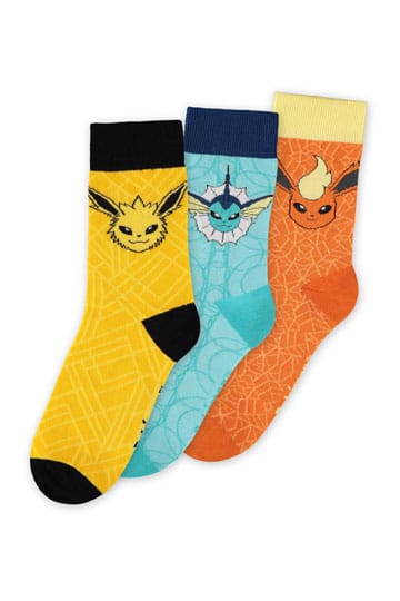 Pokémon Socks 3-Pack Eevee Evolution 39-42 Footwear Pokémon