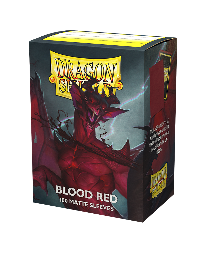 DRAGON SHIELD 100 STANDARD SIZE CARD SLEEVES BLOOD RED