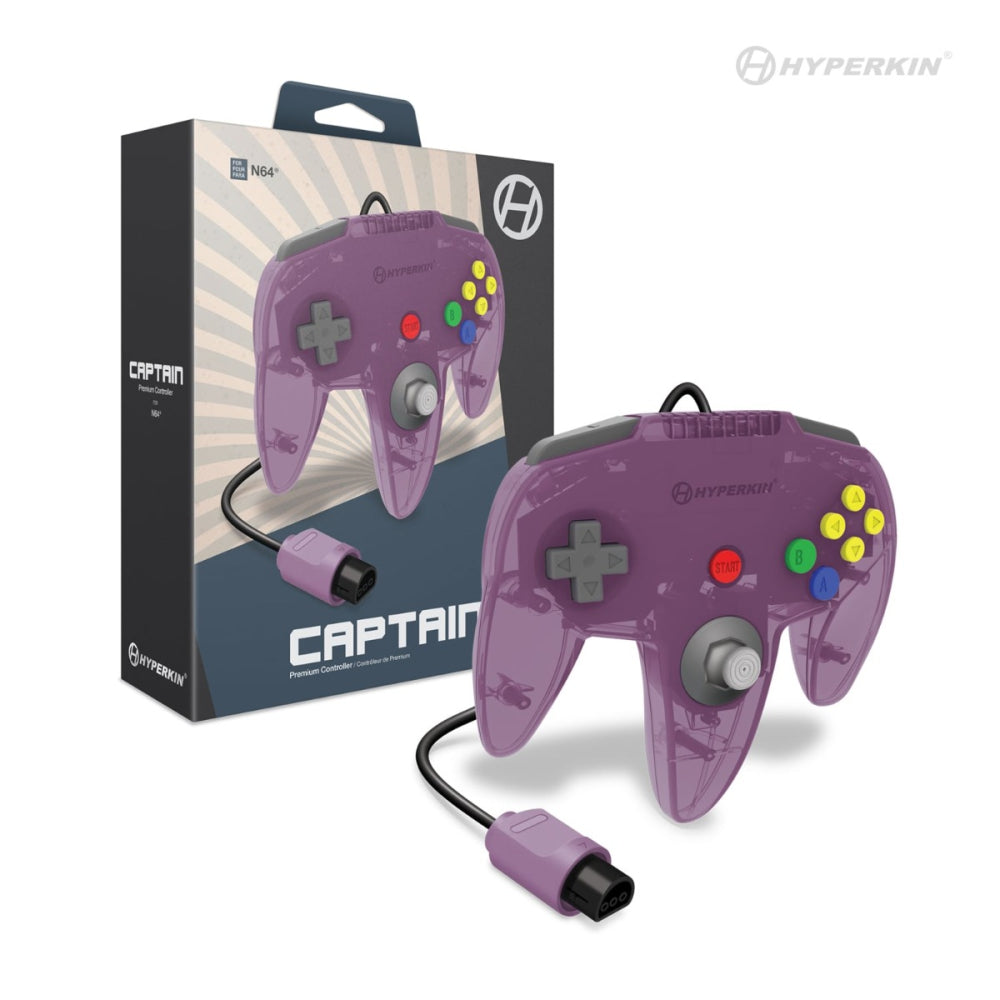 NINTENDO 64 Premium Controller clear purple