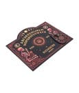 gothic spirit board game with floral accents and skeleton artwork, featuring letters and numbers on a bold design.