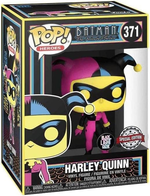 DC Comics Series POP! Heroes Vinyl Harley Quinn(Black Light) 9 cm