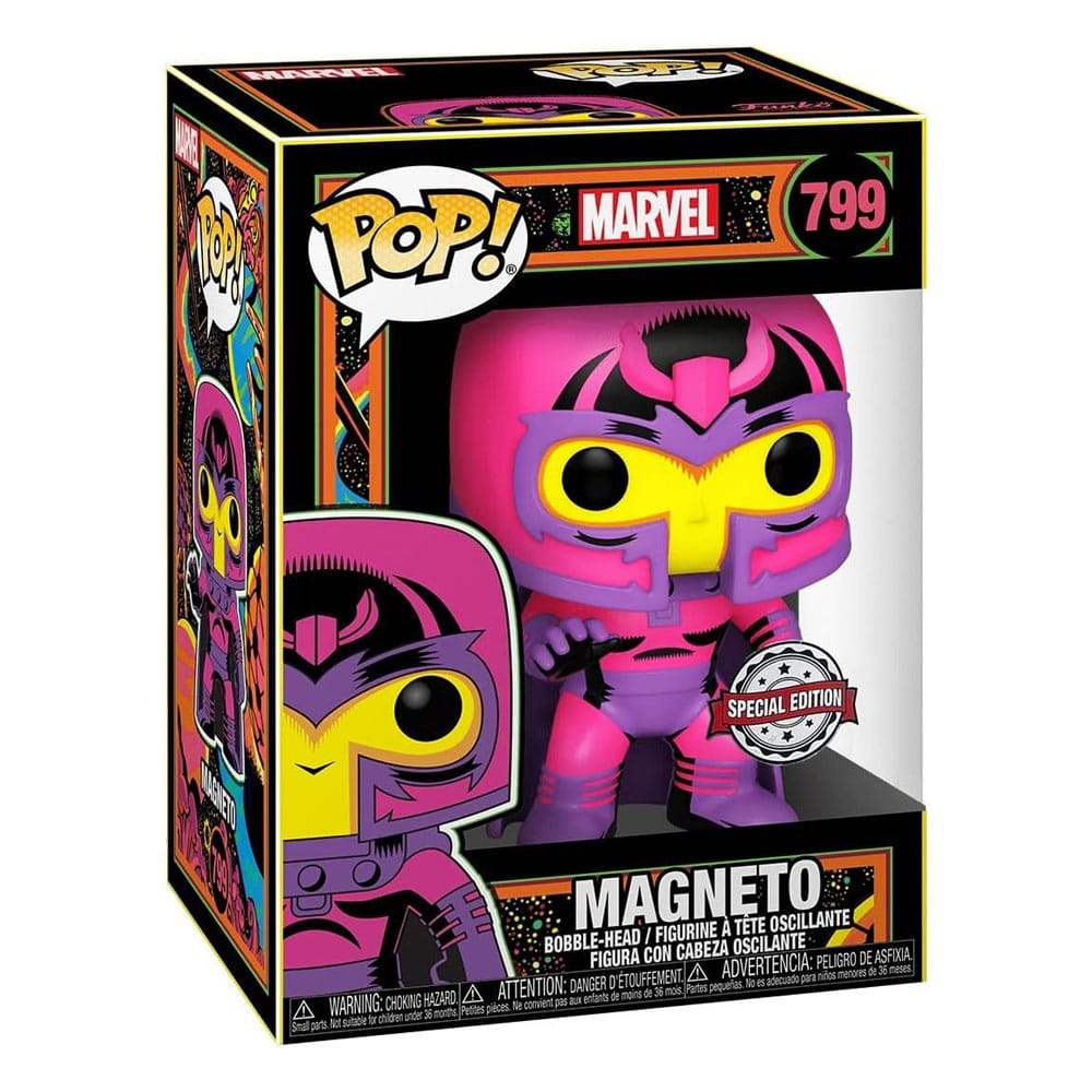 Marvel POP! Vinyl Figure Black Light- Magneto Exclusive 9 cm