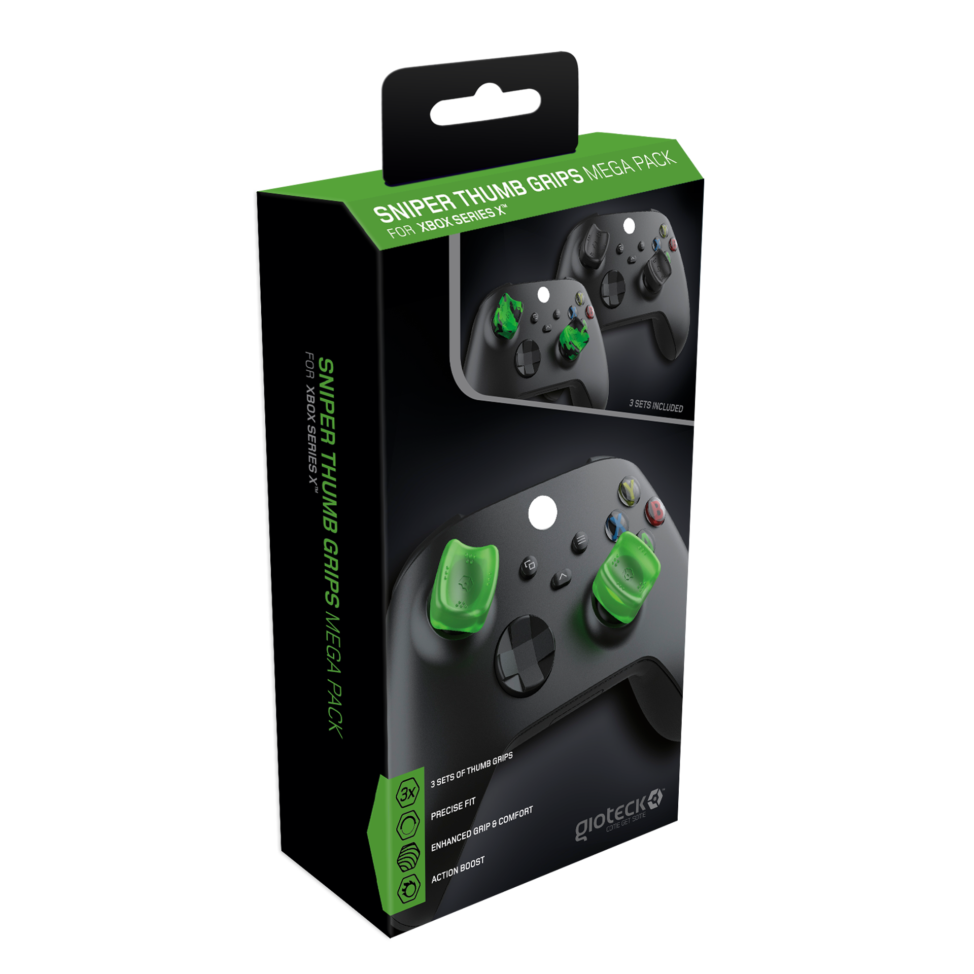 Gioteck - Sniper Thumb Grips Mega Pack voor Xbox Series Gioteck - Sniper Thumb Grips Mega Pack for Xbox Series