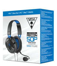 Turtle Beach Ear Force Recon 50P Bedrade gamingheadset Zwart voor PS5, PS4, Xbox Series, Xbox One, PC en Mobile