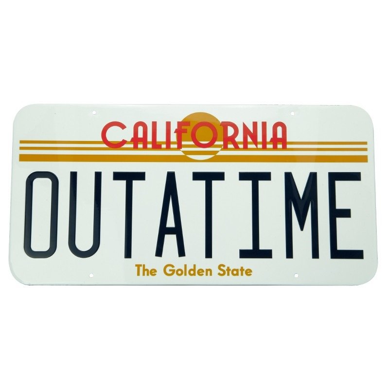 BACK TO THE FUTURE - Outatime - Metal Plate '28x38cm'