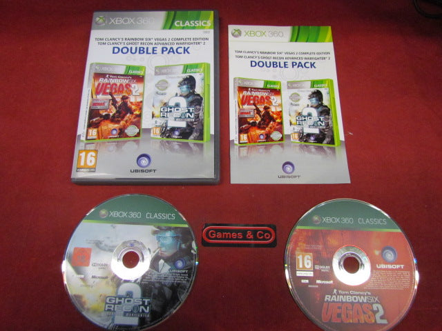 DOUBLE PACK RAINBOW SIX VEGAS 2 / GHOST RECON 2  *