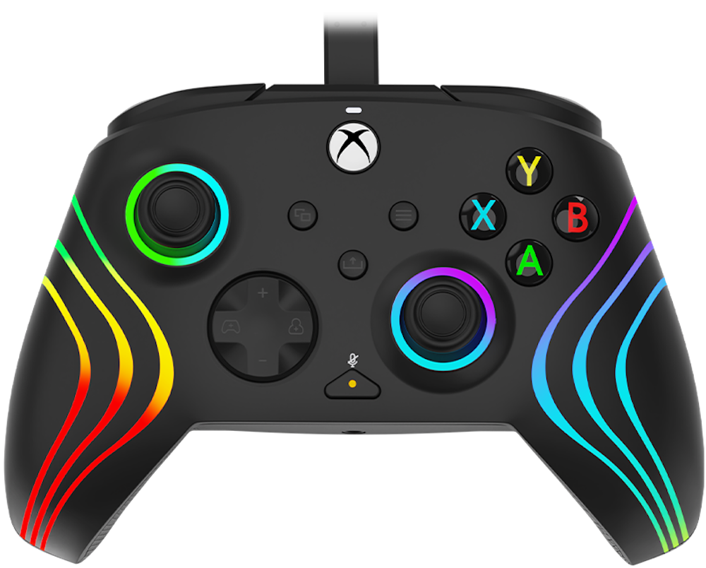 WIRED AFTERGLOW CONTROLLER WAVE BLACK - XBOX SERIES X